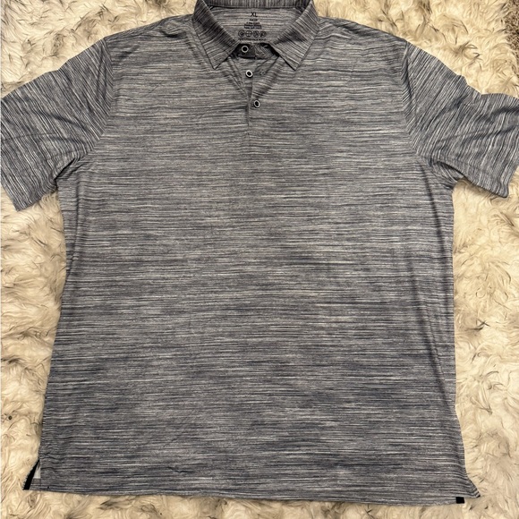 Sale🎉 Amazon Gray Performance Polo Shirt with Heathered Design - Picture 2 of 4